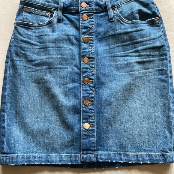 J Crew Denim Skirt with Buttons NEW Size 29 - Picture 2 of 9